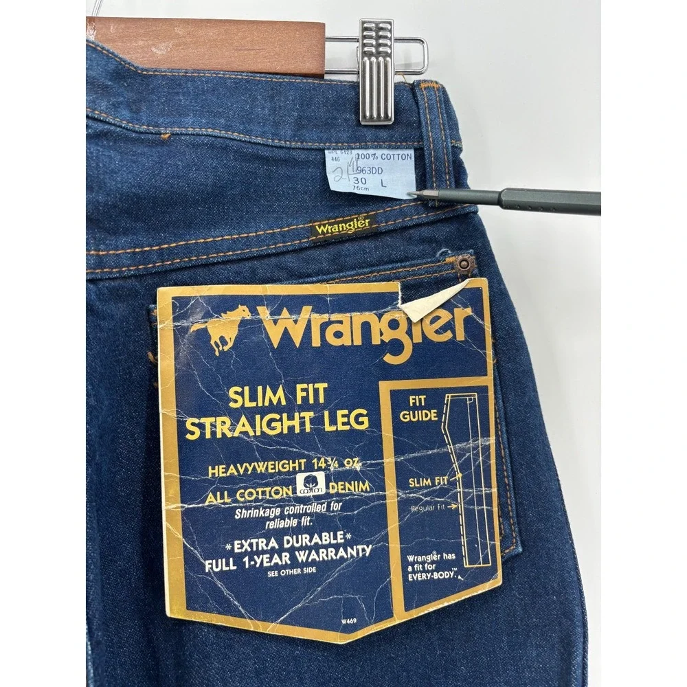 Wrangler ProRodeo Slim Fit Straight Leg Jeans Mens 30x33 Blue Denim NWT